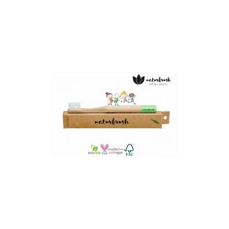 Escova dentes bambu Naturbrush Kids Verde